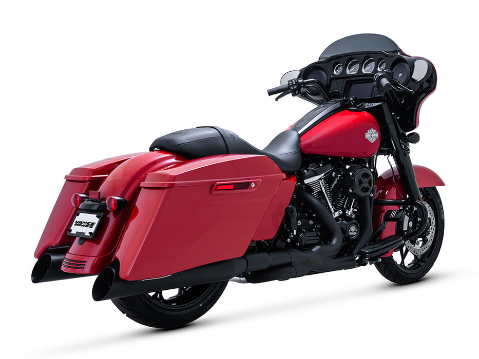 Power Duals Right Side Tuck & Under Headers – Black. Fits Touring 2017up – Vance And Hines