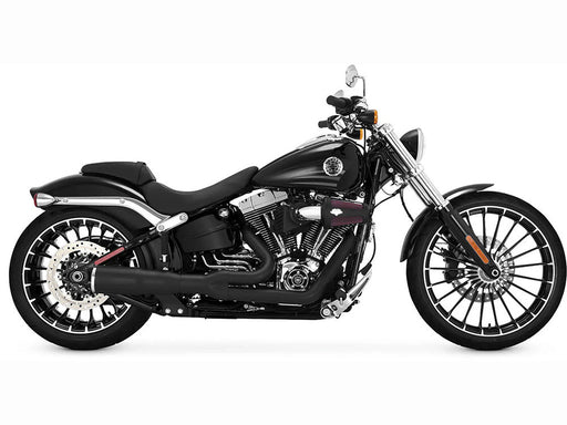 Hi-Output 2-into-1 Exhaust - Black. Fits Softail Breakout 2013-2017