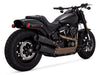 Hi-Output Slip-On Mufflers - Black. Fits Fat Bob 2018-2024