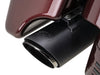 4in. Twin Slash Round Slip-On Mufflers - Black. Fits Touring 2017up