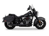 4in. Twin Slash Slip-On Muffler - Black. Fits Softail Street Bob, Low Rider S, Low Rider ST & Heritage 2025up