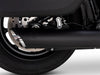 4in. Twin Slash Slip-On Muffler - Black. Fits Softail Street Bob, Low Rider S, Low Rider ST & Heritage 2025up