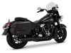 4in. Twin Slash Slip-On Muffler - Black. Fits Softail Street Bob, Low Rider S, Low Rider ST & Heritage 2025up