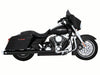 Dresser Duals, Right Side Tuck & Under Headers - Black. Fits Touring 2009-2016
