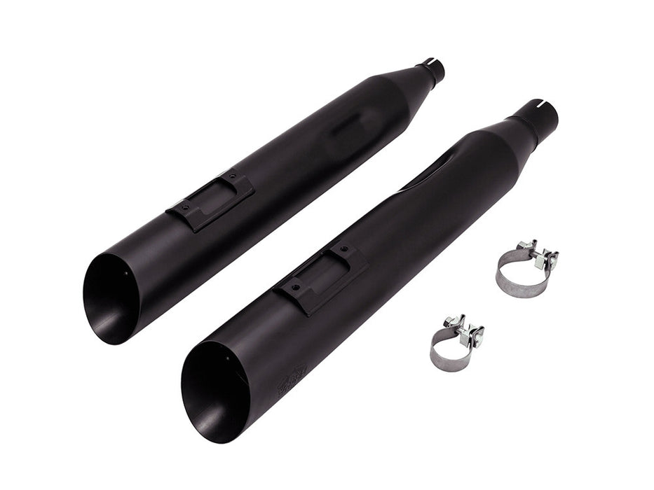 4.5in. Backslash Slip-On Mufflers - Black. Fits Touring 2017up