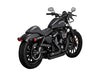 Shortshots Staggered Exhaust - Black. Fits Sportster 2004-2013