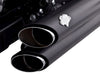 Shortshots Staggered Exhaust - Black. Fits Softail 1986-2017 Non-240 Tyre Models