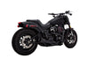 2-into-1 Upsweep Exhaust - Black. Fits Softail 2018up Non-240 Tyre Models