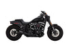 2-into-1 Upsweep Exhaust - Black. Fits Softail 2018up Non-240 Tyre Models