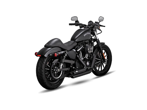 Shortshots Staggered Exhaust - Black. Fits Sportster 2014-2021