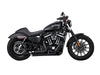 Shortshots Staggered Exhaust - Black. Fits Sportster 2014-2021