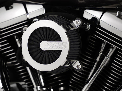 VO2 Cage Fighter Air Cleaner Kit - Chrome. Fits Touring 2017-2024 & Softail 2018-2024