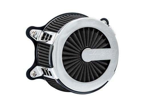 VO2 Cage Fighter Air Cleaner Kit - Chrome. Fits Touring 2017-2024 & Softail 2018-2024