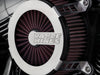 VO2 Cage Fighter Air Cleaner Kit - Brushed Stainless Steel. Fits Touring 2017-2024 & Softail 2018-2024