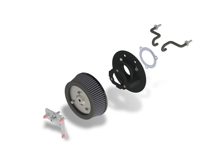 VO2 Naked Air Cleaner Kit. Fits Touring 2017-2024 & Softail 2018-2024