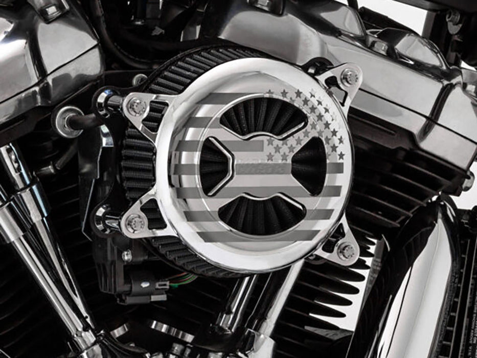 VO2 America Air Cleaner Kit - Chrome. Fits Touring 2017-2024 & Softail 2018-2024