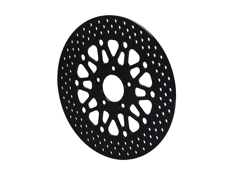 11.5in. Front Disc Rotor - Black Stainless Steel. Fits Big Twin & Sportster 1984-1999.
