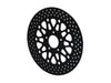 11.5in. Front Disc Rotor - Black Stainless Steel. Fits Big Twin 2000-2014 & Sportster 2000-2013.