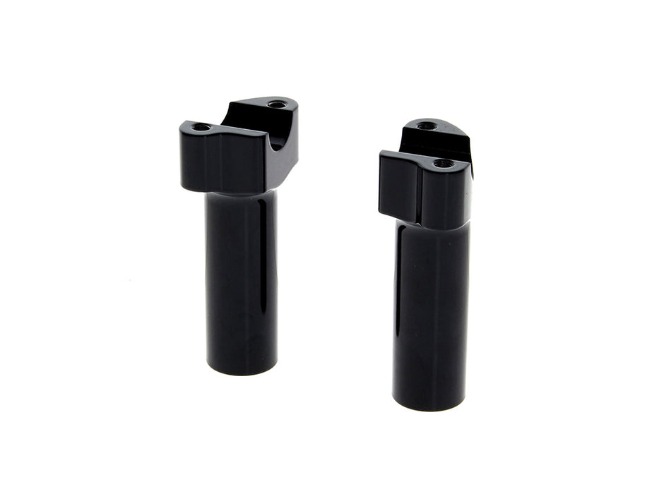 4-1/2in. Tall Risers with 1-1/4in. Thick Base - Gloss Black. Fits 1in. Handlebar.
