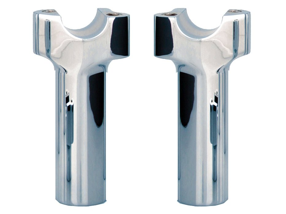 4-1/2in. Tall Risers with 1-1/4in. Thick Base - Chrome. Fits 1in. Handlebar.