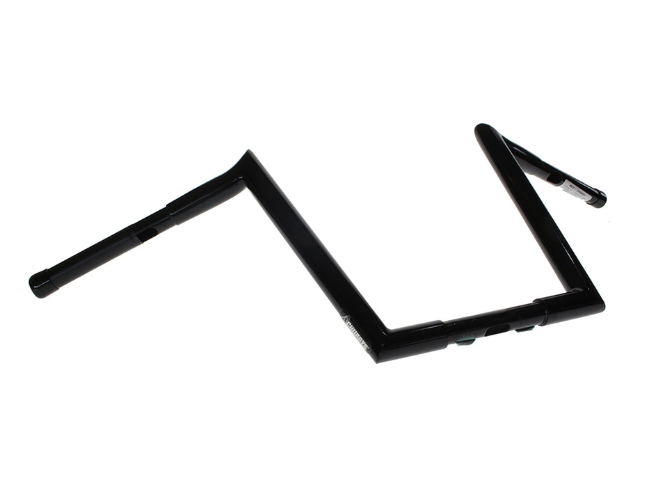 12in. x 1-1/4in. Chubby Hooked Ape Hanger Handlebars - Gloss Black.