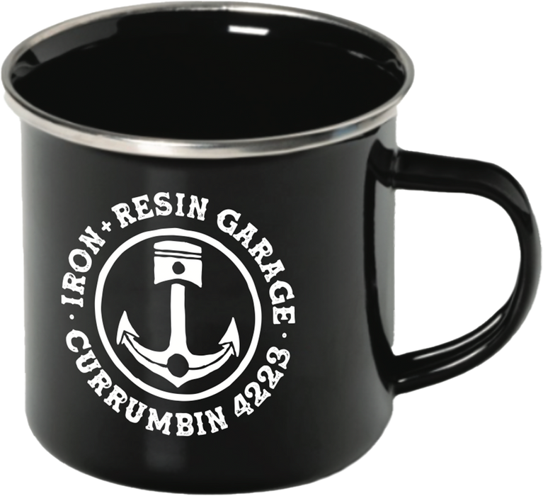 Iron & Resin Garage - Enamel Camp Mug