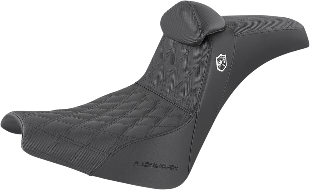 SADDLEMEN SDC Performance Seat - Gripper - With Backrest - 18+ Street Bob  - SC81830DBRT