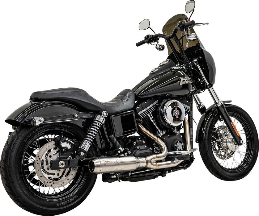 BASSANI 2:1 Ripper Exhaust System with Super Bike Muffler - Stainless Steel - Dyna '06-'17