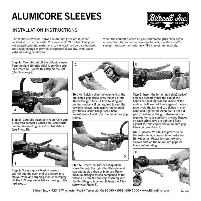 Biltwell Alumicore Replacement Sleeves - Grey