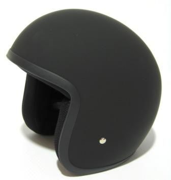NEX Open Face Matte Black Helmet - No Studs
