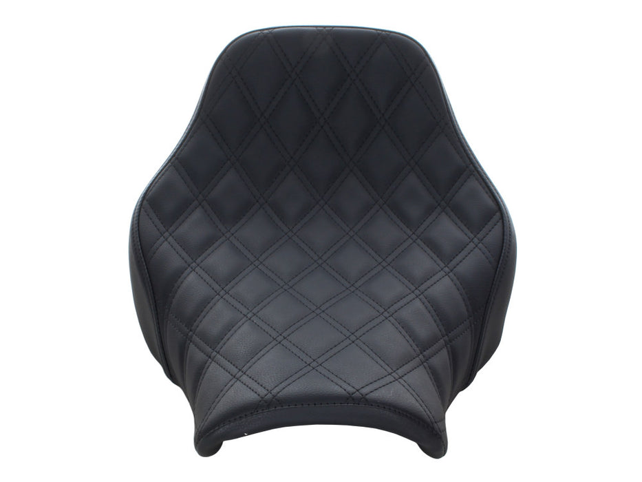 Renegade LS Solo Seat. Black Diamond Stitch - Fits Softail Deluxe and Heritage Softail Classic 2018up.