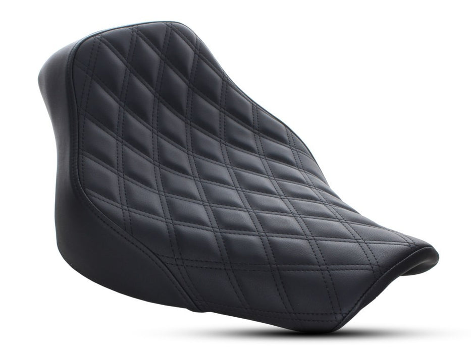 Renegade LS Solo Seat. Black Diamond Stitch - Fits Softail Deluxe and Heritage Softail Classic 2018up.
