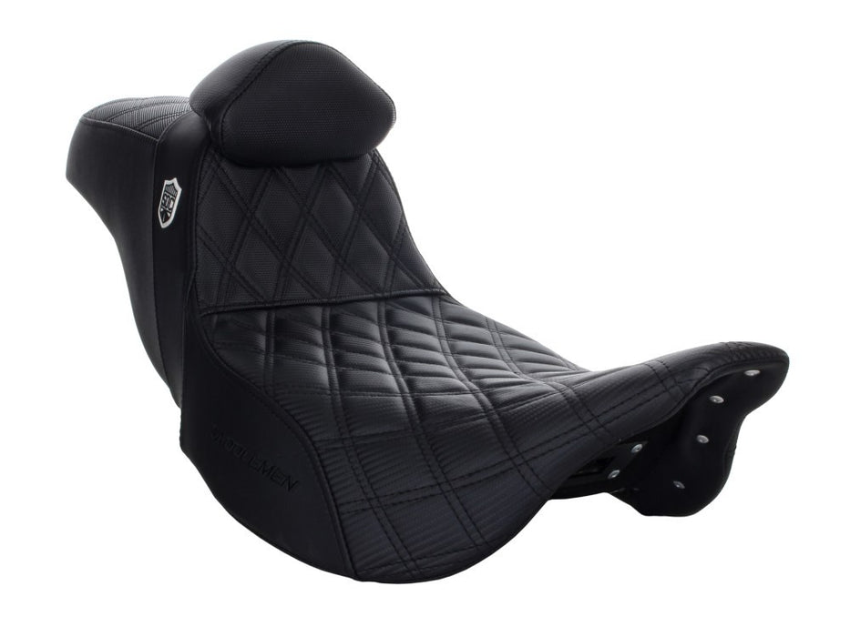 Touring - Step-Up SDC Pro Series Gripper Dual Seat With Backrest. Fits Touring 2008up.