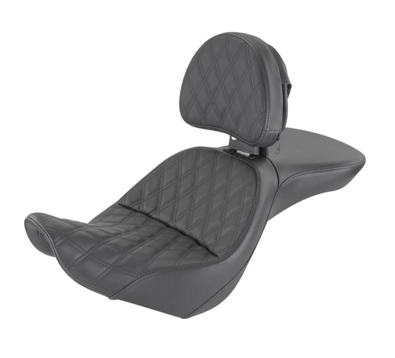 Softail Fatboy 06-17 -  Explorer Diamond Stitch Seat - Fits 07-16 Softail
