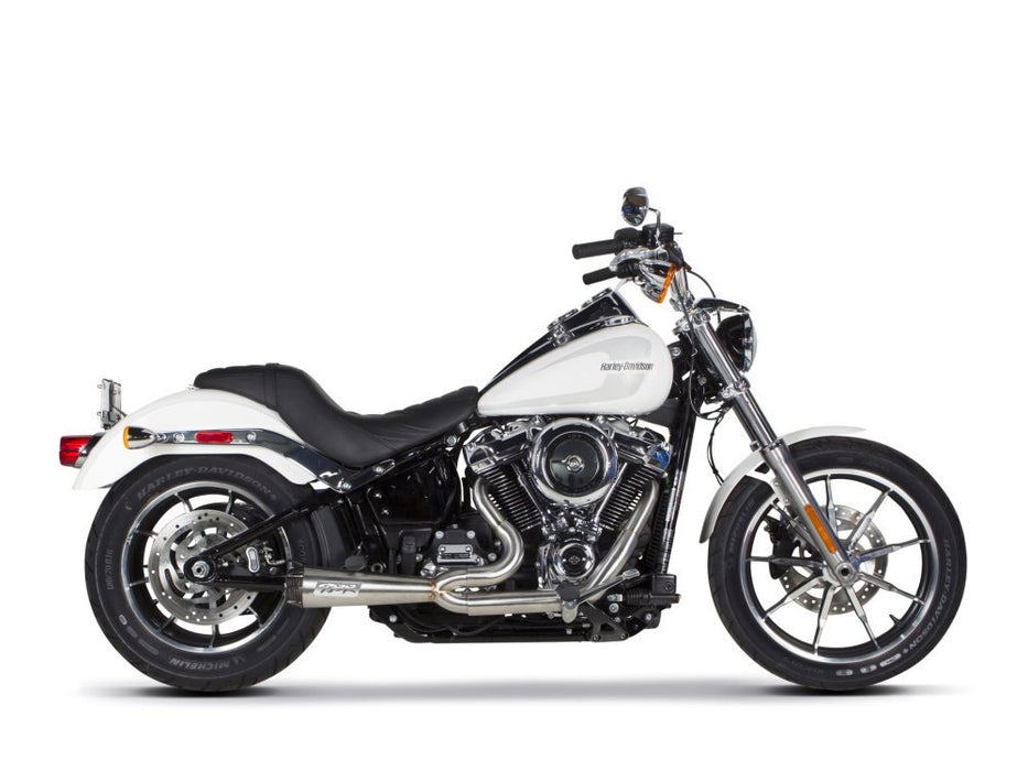 Softail - Comp-S 2-into-1 Exhaust – Stainless Steel with Carbon Fiber End Cap. Fits M8 Softail 2018up
