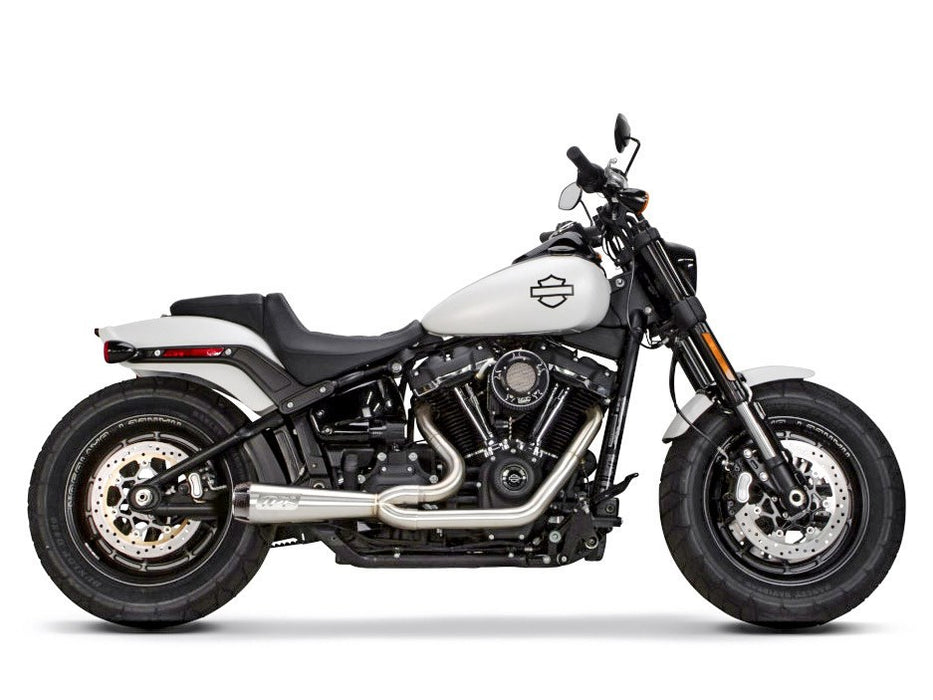 TBR Comp-S 2-Into-1 Exhaust – Stainless Steel With Carbon Fiber End Cap. Fits Softail 2018up With Non-240 Rear Tyre