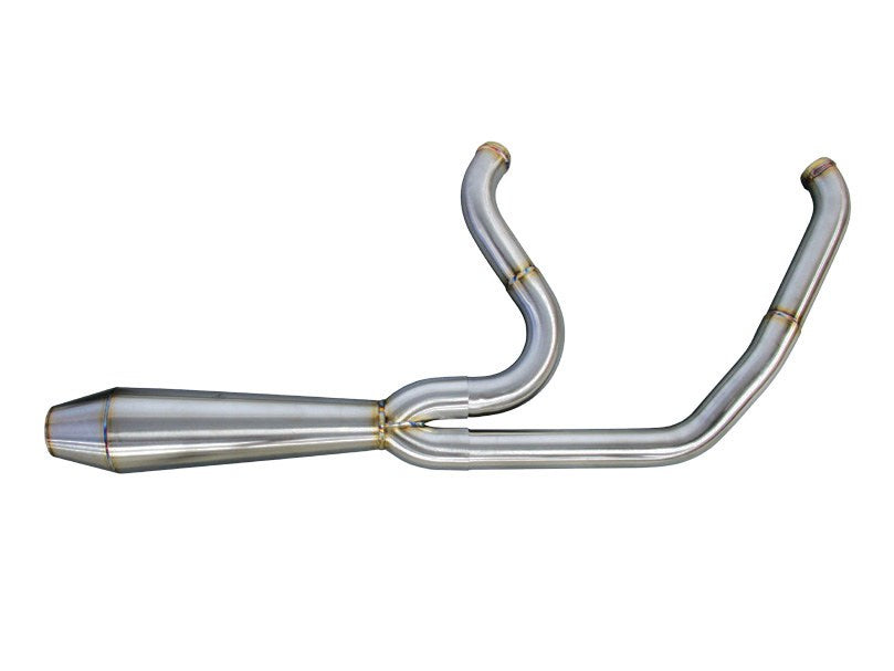 TBR Megaphone Gen II 2-Into-1 Exhaust – Stainless Steel. Fits Softail