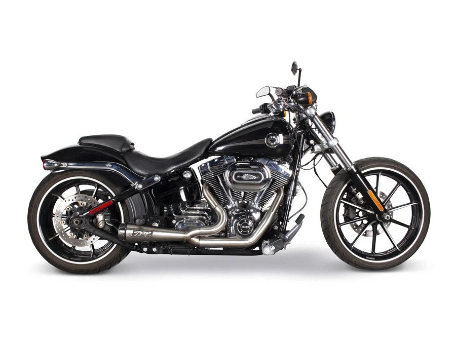 TBR Comp-S 2-Into-1 Exhaust – Stainless Steel With Carbon Fiber End Cap. Fits Softail 2007-2017 & Rocker/Breakout 2013-2017