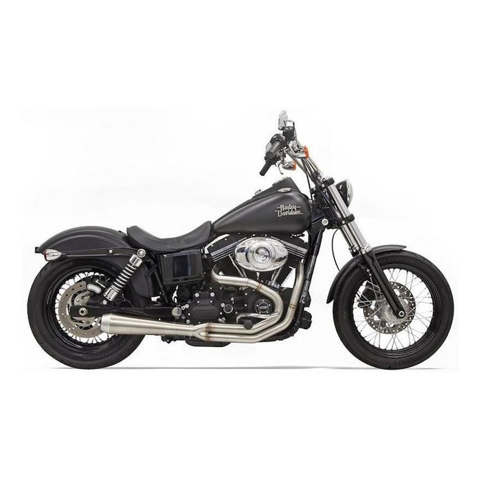 Bassani Road Rage III 2-Into-1 Exhaust - 1991-2017 Harley Dyna - Stainless Steel