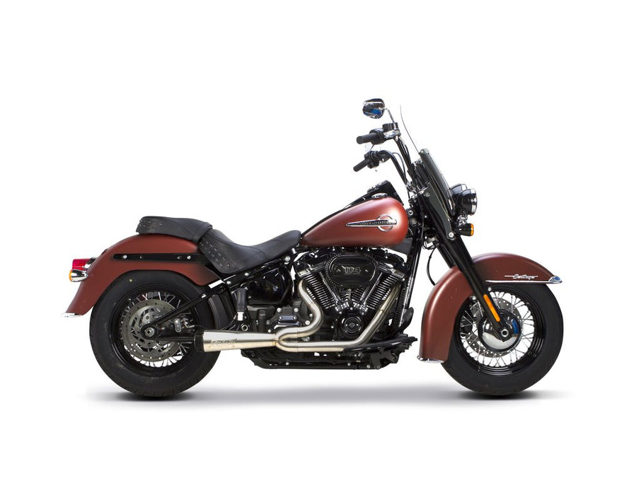 TBR Comp-S 2-Into-1 Exhaust – Stainless Steel With Carbon Fiber End Cap. Fits Softail 2018up With Non-240 Rear Tyre