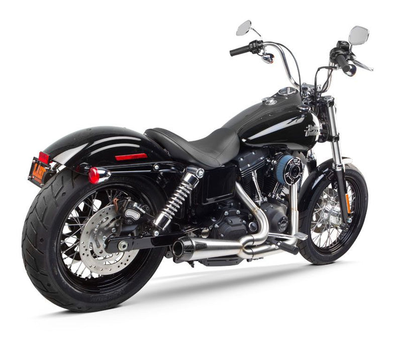 TBR Comp-S 2-into-1 Exhaust – Stainless Steel with Carbon Fiber End Cap. Fits Dyna 2006-2017.